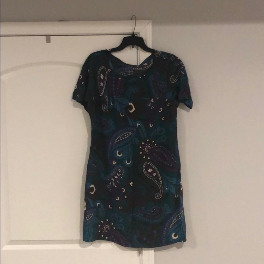 100% silk short sleeve dress from Banana Republic